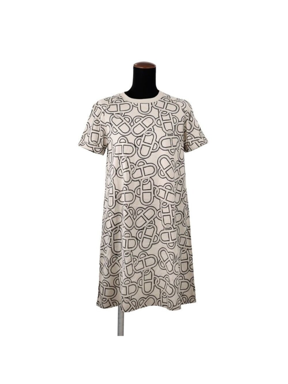 Hermes Flared Dress Maillon Equestre Cotton Short Sleeve T-Shirt